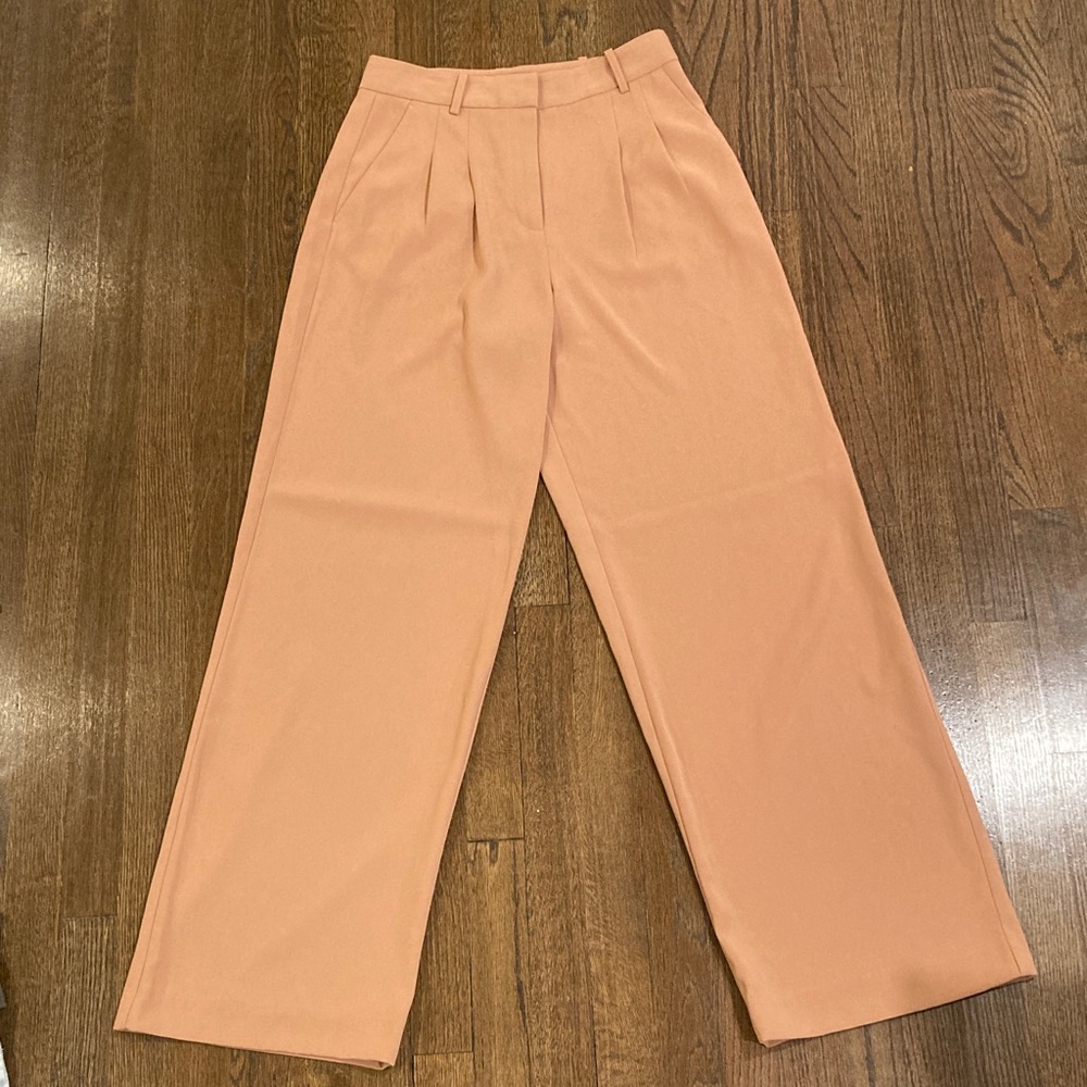 French Connection Peach Wide-Leg Pants